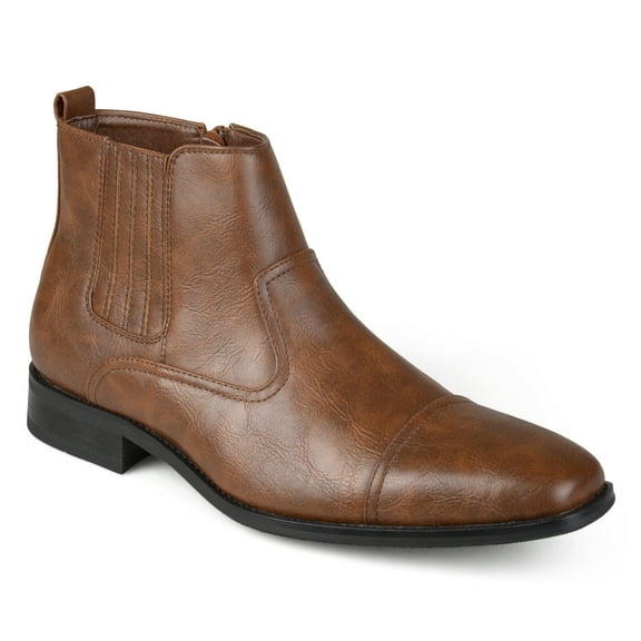 Vance Mens Alex Zip-up Cap Toe Dress Boot, Widths Available