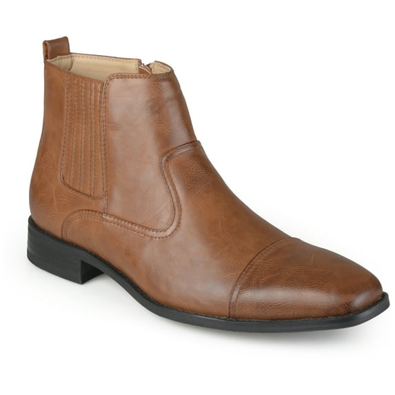 Vance Mens Alex Wide Tru Comfort Foam Zip-up Cap Toe Dress Boot