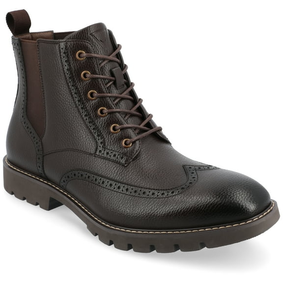 Vance Mens Bowman Wingtip Lace-up Ankle Boot