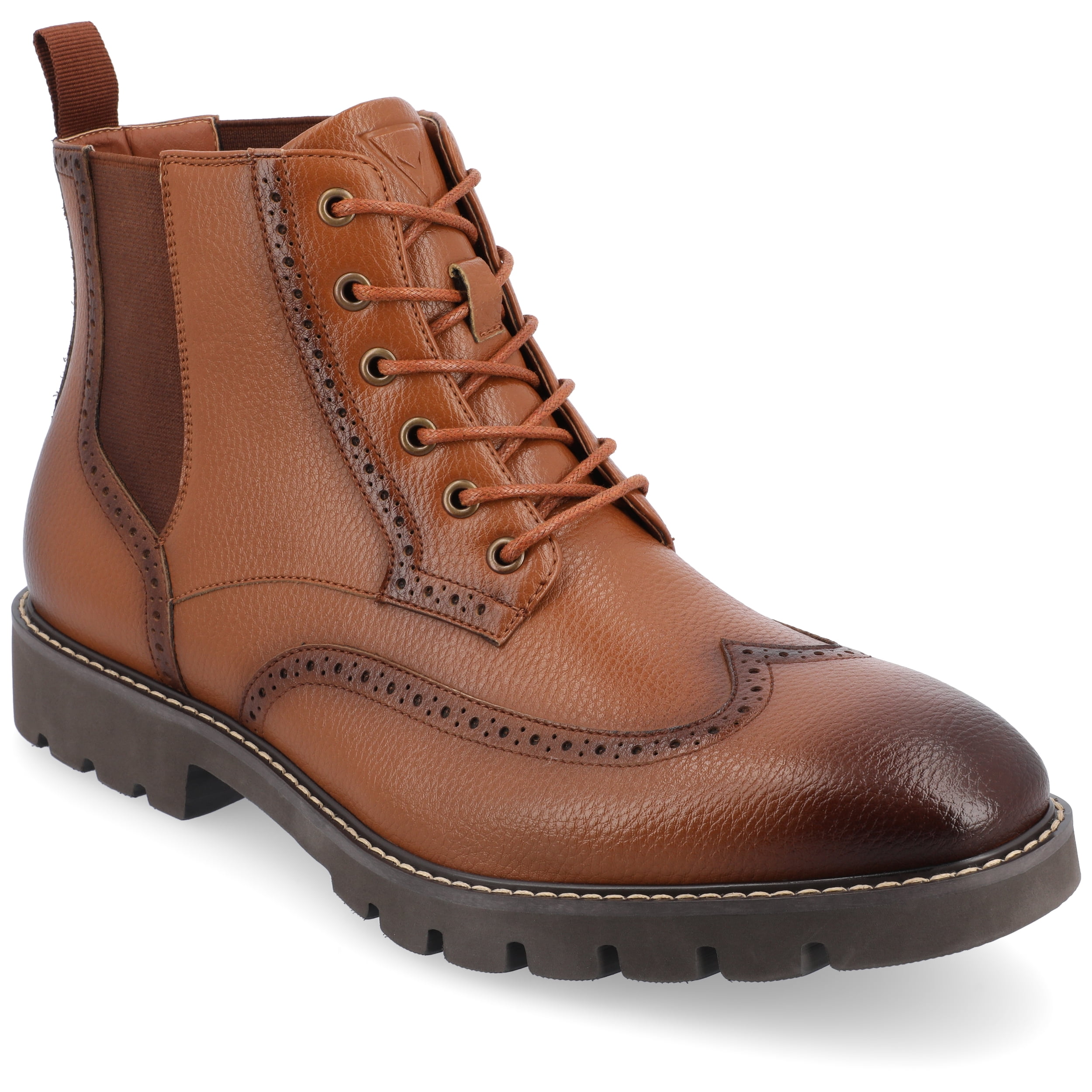 Vance Mens Bowman Wingtip Lace-up Ankle Boot