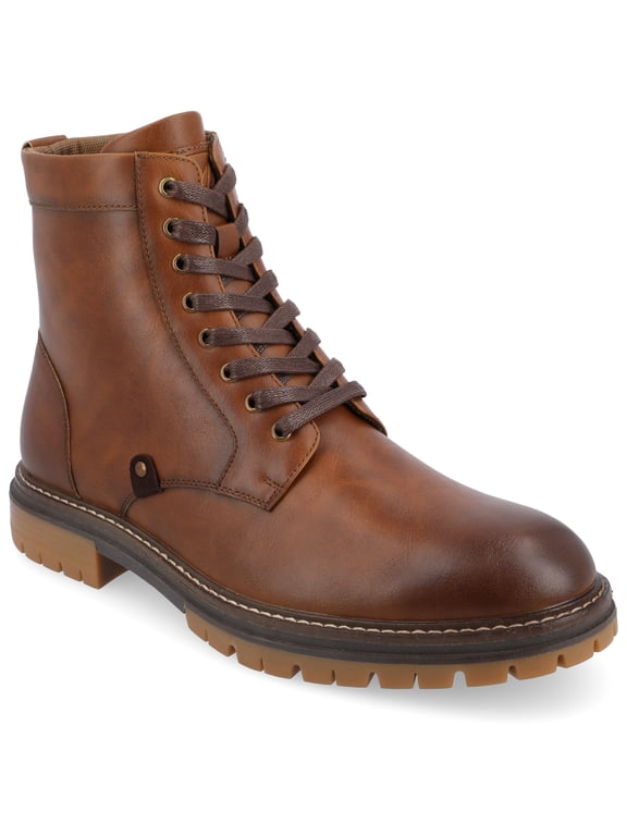 Vance Mens Denver Plain Toe Lace-up Ankle Boot
