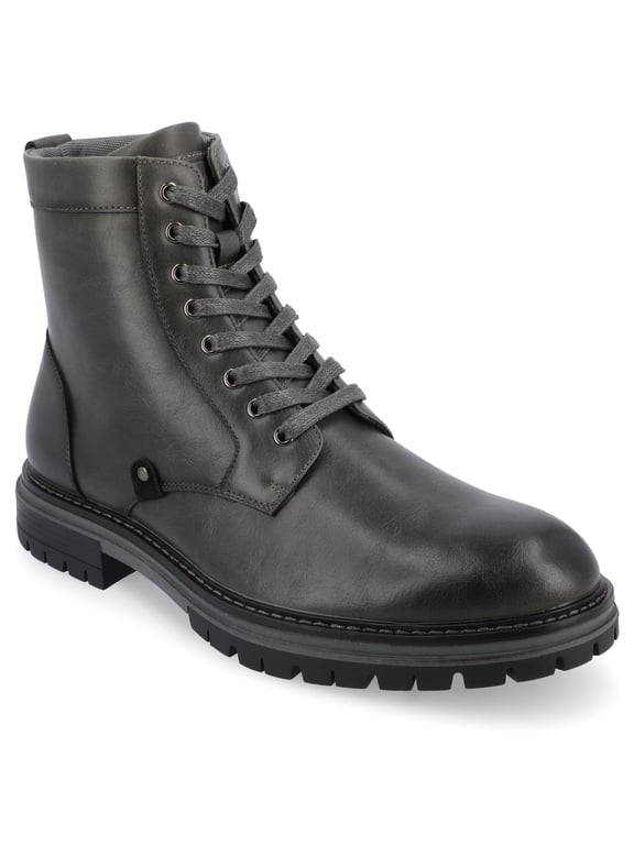 Vance Mens Denver Plain Toe Lace-up Ankle Boot