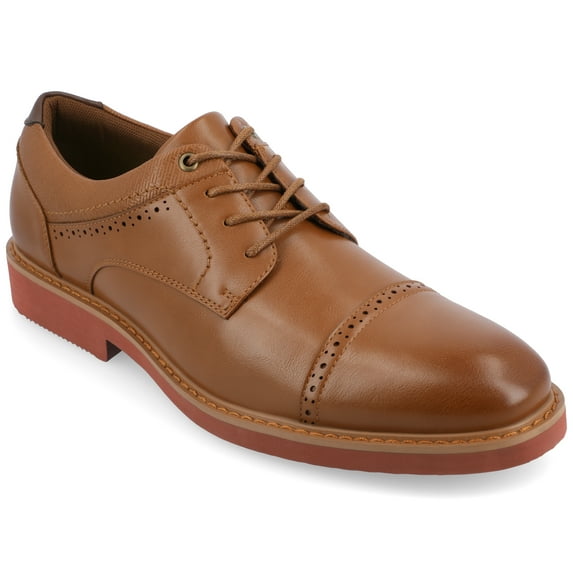Vance Mens Dexter Tru Comfort Foam Cap Toe Lace-up Derby
