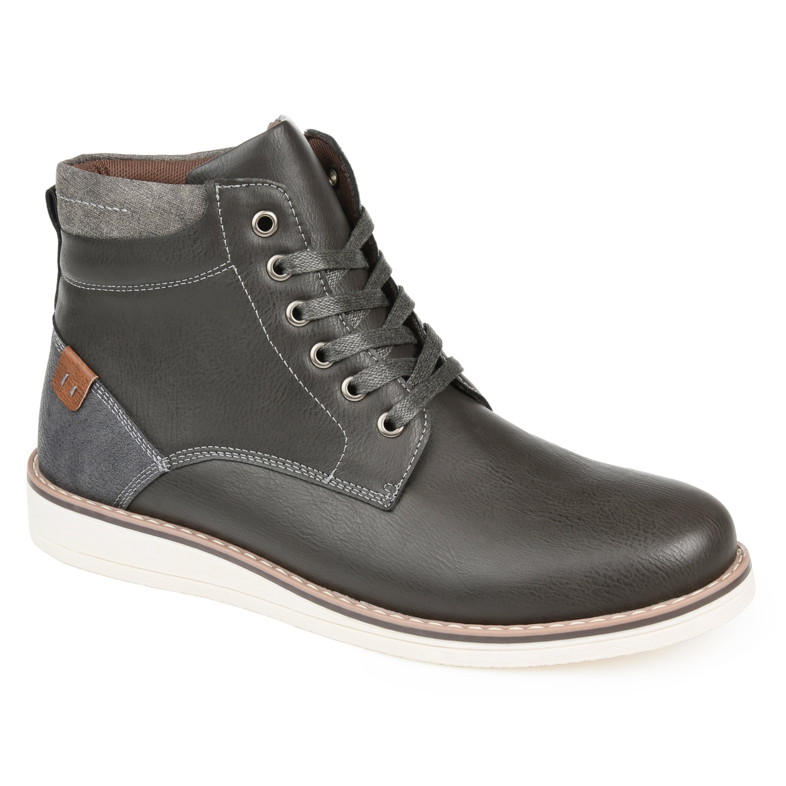 Vance Co. Men’s Evans Lace Up Ankle Boot - Grey- Size 11 Vance Mens Evans Lace-up Round Toe Ankle Boot - Walmart  main image 2