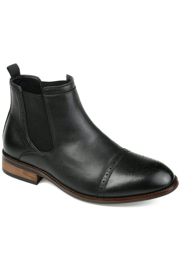 Vance Mens Garrett Pull-on Cap Toe Chelsea Boot, Widths Available