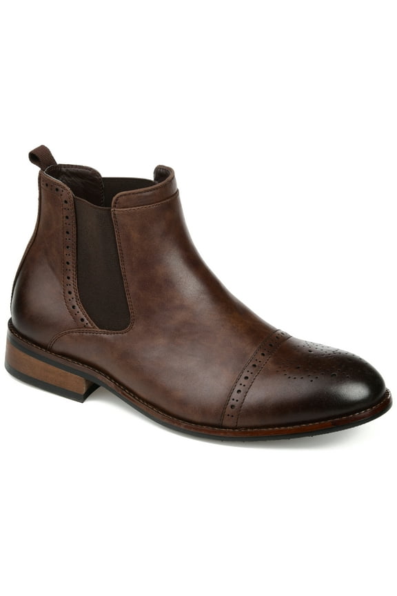 Vance Mens Garrett Pull-on Cap Toe Chelsea Boot, Widths Available
