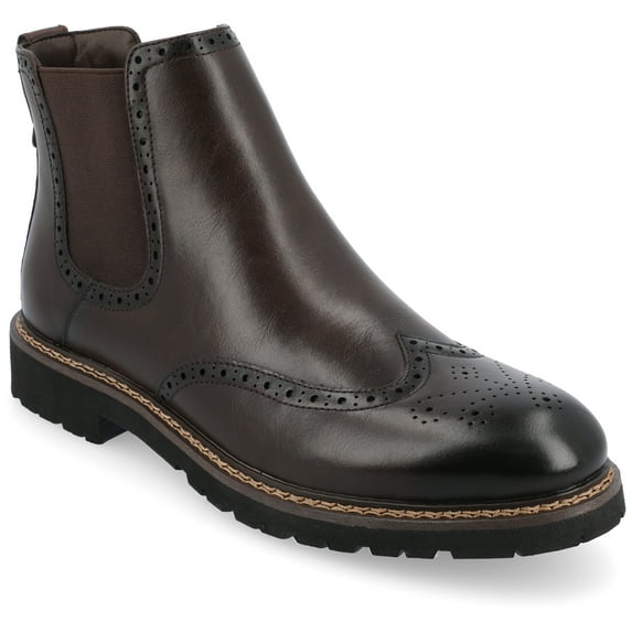 Vance Mens Hogan Wingtip Slip-on Chelsea Boot