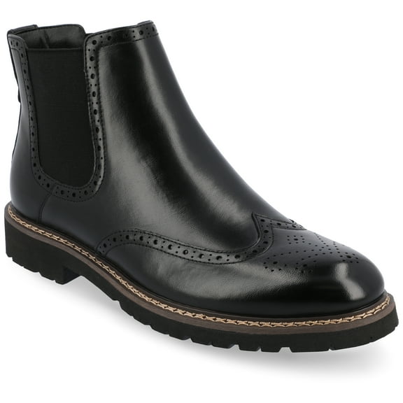 Vance Mens Hogan Wingtip Slip-on Chelsea Boot