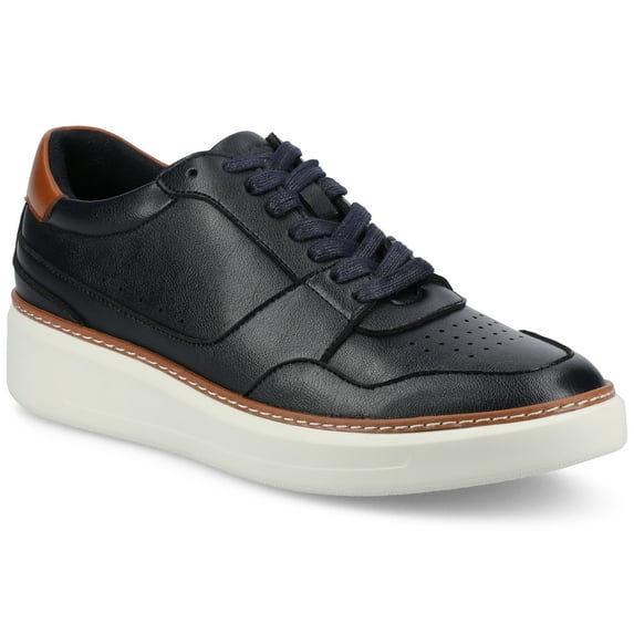 Vance Mens Hustle Perforated Low Top Court Sneaker