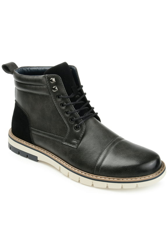 Vance Mens Lucien Lace-up Cap Toe Ankle Boot