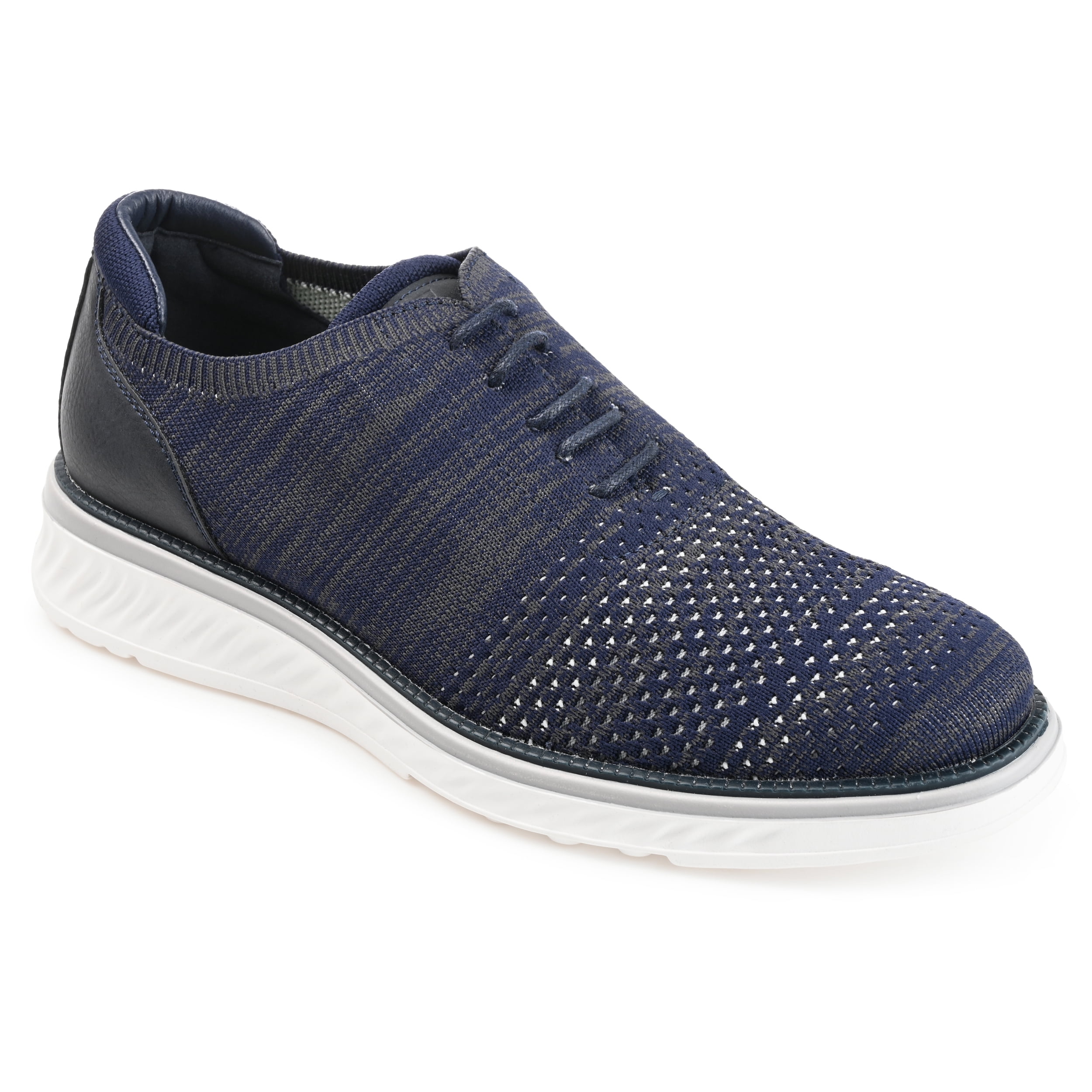 Vance Mens Marlon Tru Comfort Foam Knit Lace-up Round Toe Casual Dress Shoe
