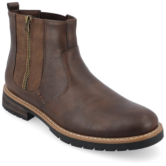 Vance Mens Pratt Zip-up Round Toe Chelsea Boot, Widths Available