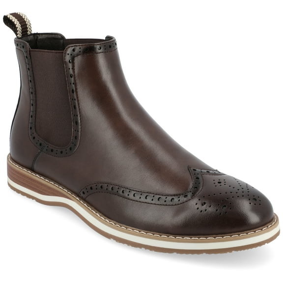 Vance Mens Thorpe Wingtip Slip-on Chelsea Boot