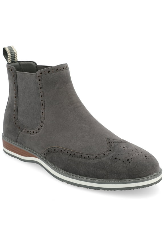 Vance Mens Thorpe Wingtip Slip-on Chelsea Boot