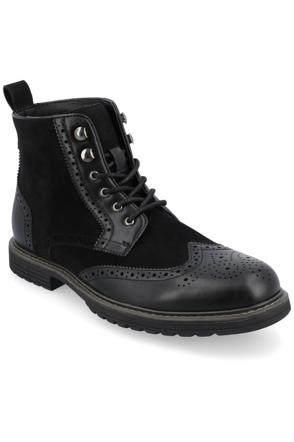 Vance Mens Virgil Wingtip Lace-up Ankle Boot