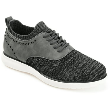 Vance Mens Waller Knit Lace-up Round Toe Casual Dress Shoe