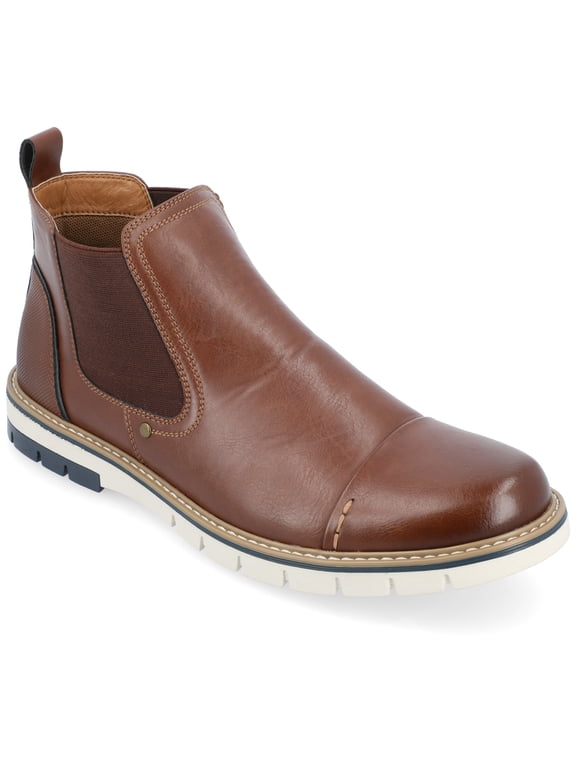 Vance Mens Waylon Pull-on Cap Toe Chelsea Boot