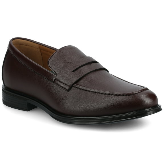Vance Mens Phineas Comfort Slip-on Flexible Penny Loafer Dress Shoe, Widths Available