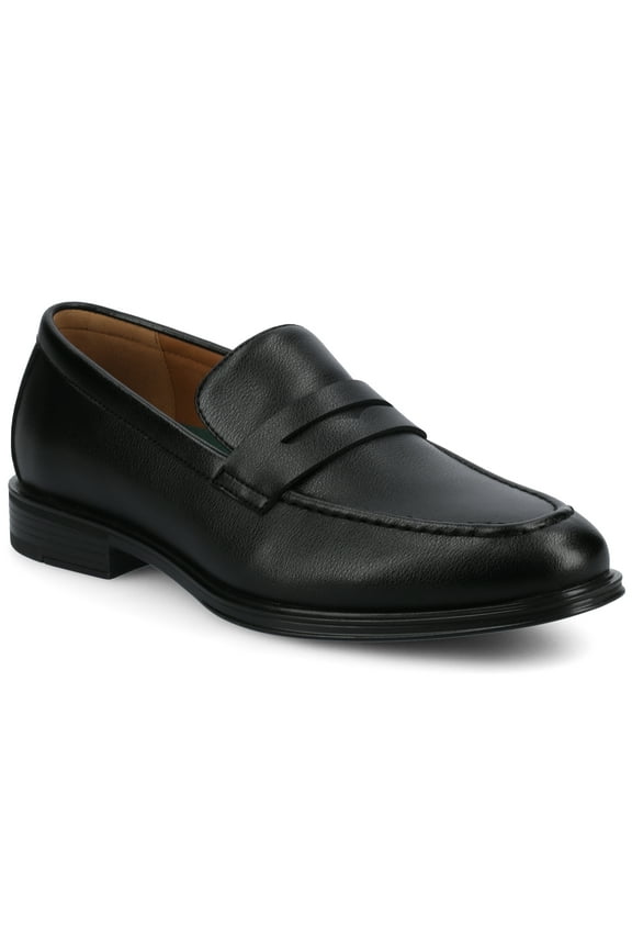 Vance Mens Phineas Comfort Slip-on Flexible Penny Loafer Dress Shoe, Widths Available