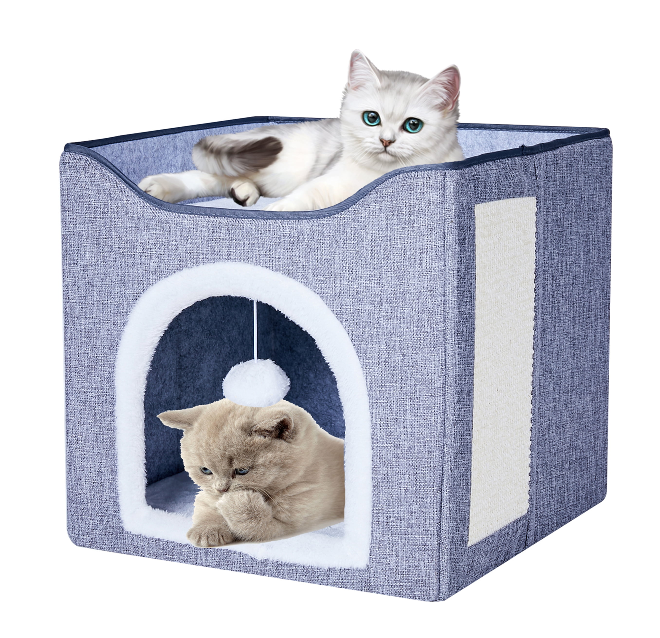 Vanch Casita Cómoda para Gatos con Cueva Grande y Almohadilla para ...