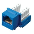 thumbnail image 1 of Vanco CAT5e RJ45 90 Degree Keystone Jack 110 Style Blue - 820556, 1 of 3