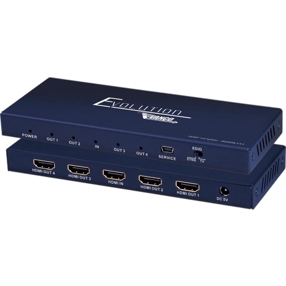 Vanco EVSP4K14 4K HDMI 1 x 4 Splitter