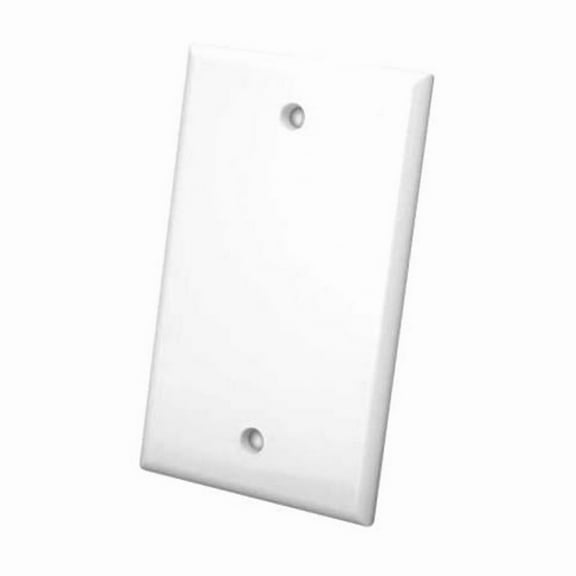 Vanco 820540X Single Blank Wall Plate, White