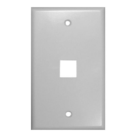 Vanco International- Inc 820101 Vanco 1 Port Keystone Wallplate White