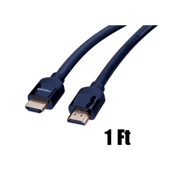 Vanco PROHD High Speed HDMI 4K/UltraHD HDR/ARC 18Gbps Cables Ethernet Black 1 ft