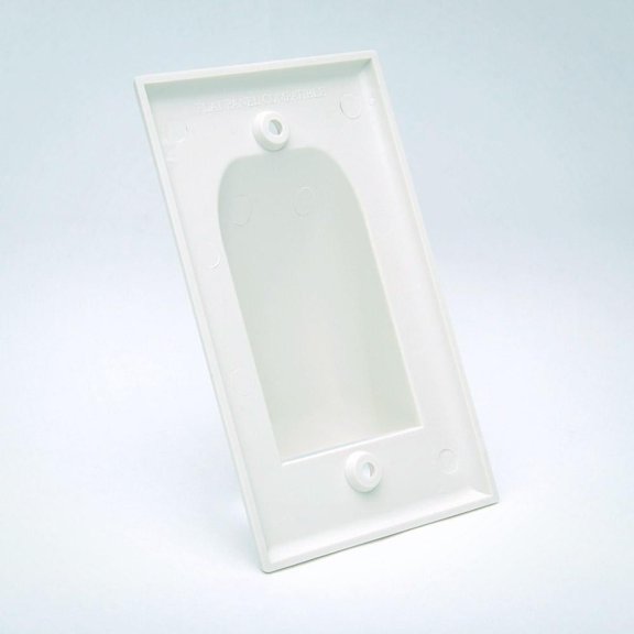 Vanco Slim Bulk Cable Wall Plate, Low-Profile Pass-Through for HDMI, VGA, DVI & AV Cables