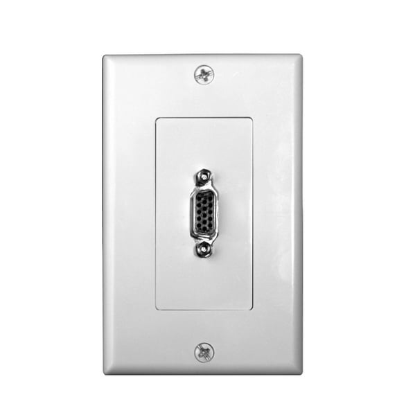 Vanco 281201 Slim Line Single SVGA Wall Plate