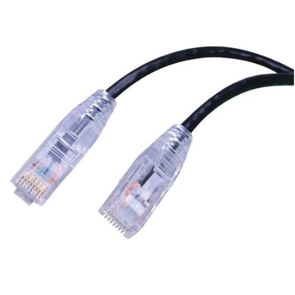 Vanco Super Slim Category 6 [UTP] 550 MHz Network Patch Cable - Non Booted (scat6-1bk)