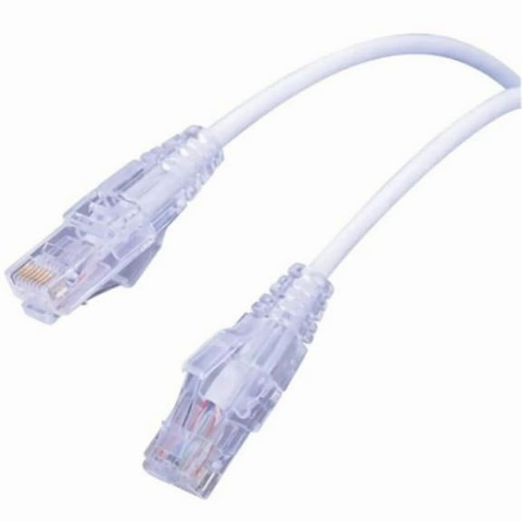 Vanco Super Slim Category 6 [UTP] 550 MHz Network Patch Cable - Non Booted (scat65wh)