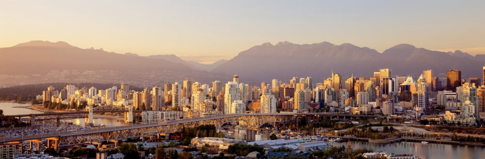 Vancouver British Columbia Canada Canvas Art - Panoramic Images (27 x 9)