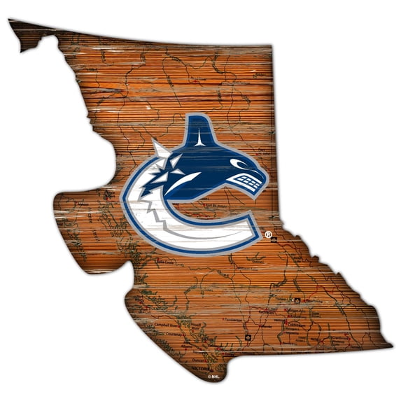 Vancouver Canucks 24'' x 24'' Distressed Cutout Sign