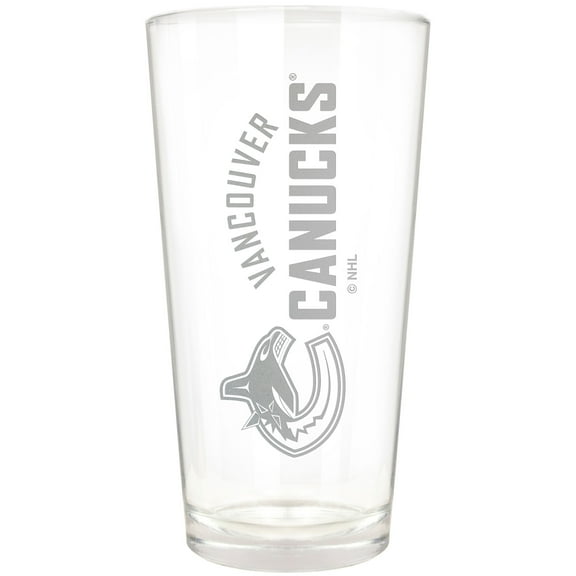 Vancouver Canucks Etched 16oz. Vertical Rally Cry Pint Glass