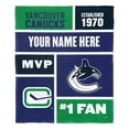 thumbnail image 1 of Vancouver Canucks NHL Colorblock Personalized Silk Touch Throw Blanket, 50" X 60", 1 of 5