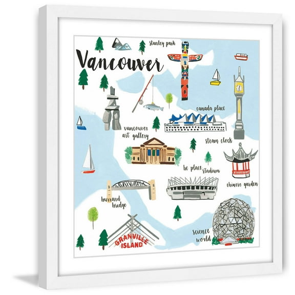 "Vancouver" Framed Painting Art Print