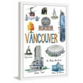 thumbnail image 1 of "Vancouver Sites" Framed Painting Print, 1 of 5