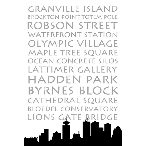 Vancouver Skyline Poster Print by Anna Quach