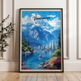 thumbnail image 1 of Vancouver Travel Print Canada Mountain View Art Print, Unframed Paper Poster 8x10in, 1 of 4