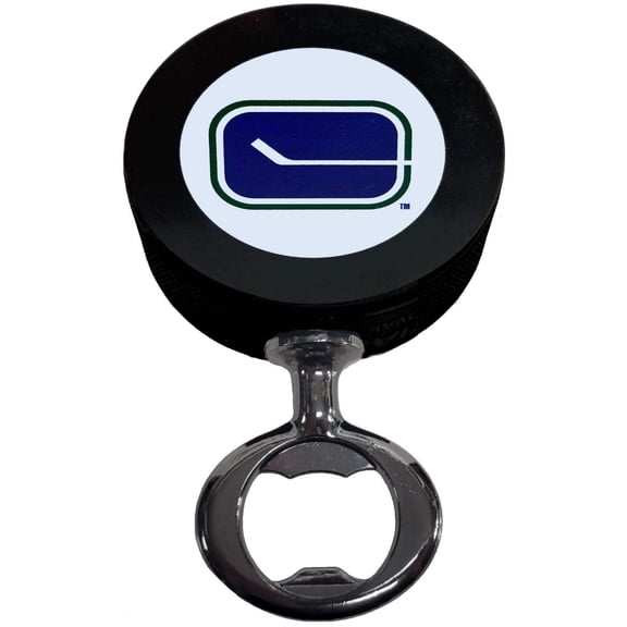 Vancouver Vintage Series Black Nickel FULCRUM Hockey Puck Bottle Opener