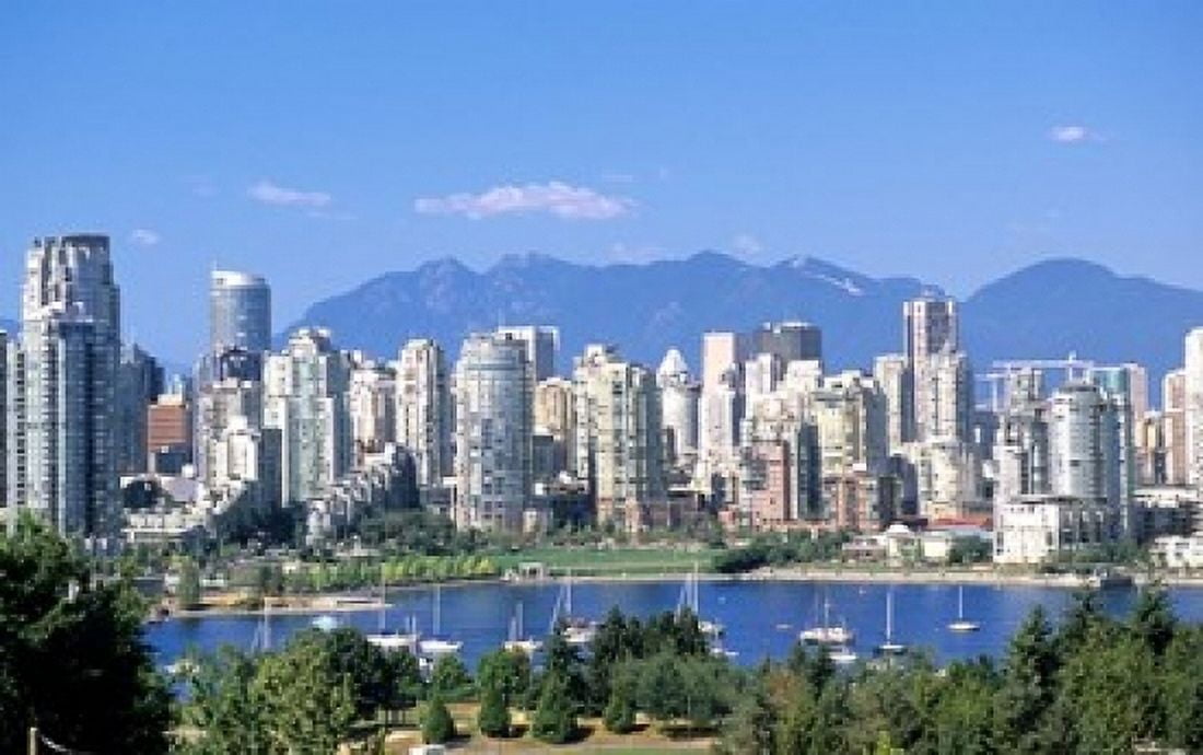 Vancouver Waterfront British Columbia Canada Canvas Art - Michael DeFreitas DanitaDelimont (36 x 24)