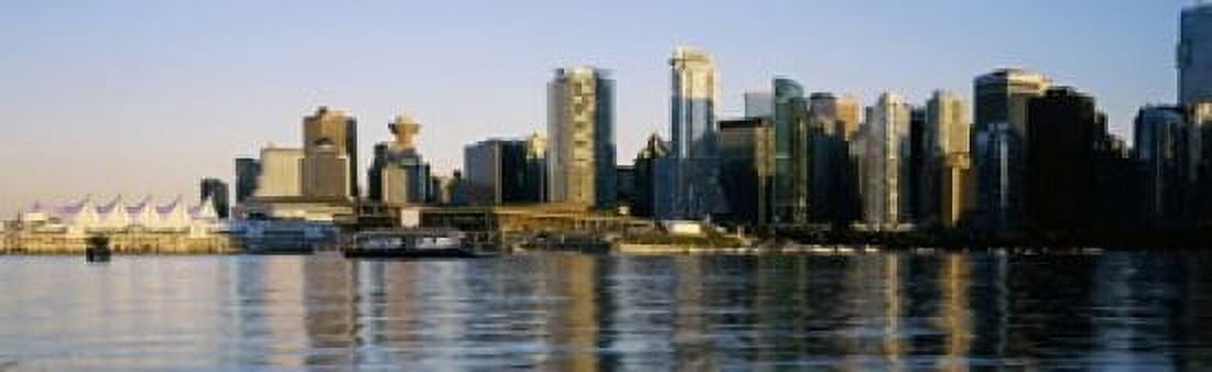 Vancouver skyline at dusk British Columbia Canada 2013 Canvas Art - Panoramic Images (15 x 5)