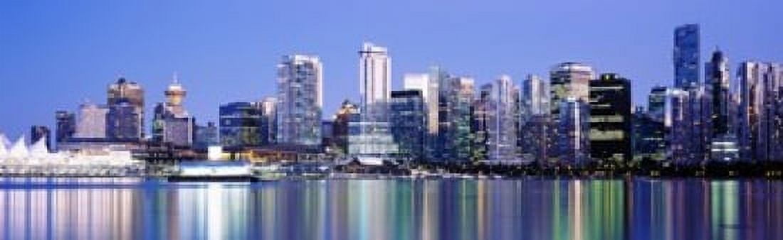 Vancouver skyline at night British Columbia Canada 2013 Canvas Art - Panoramic Images (15 x 5)