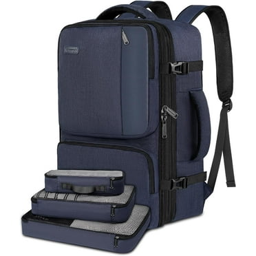 Vancropak Carry on Backpack, TSA 45L Travel Backpack with 3 Packing Cubes for Men Women, Water Resist Expandable