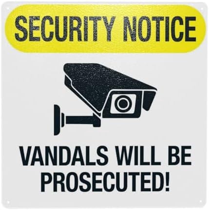 Vandals Will Be Prosecuted Warning Sign, Prohibition Security Metal ...