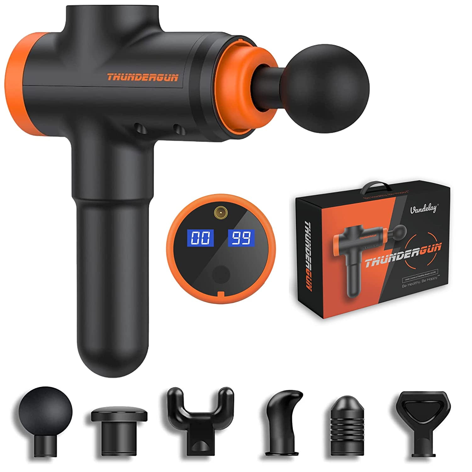 Vandelay (UK) Deep Tissue Massage Gun - 3 Year Warranty - Electric Handheld Massage Machine for Pain relief (ThunderGun)