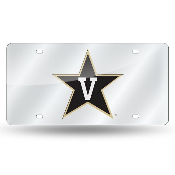 Vanderbilt Commodores Mirrored Laser Cut License Plate Laser Tag