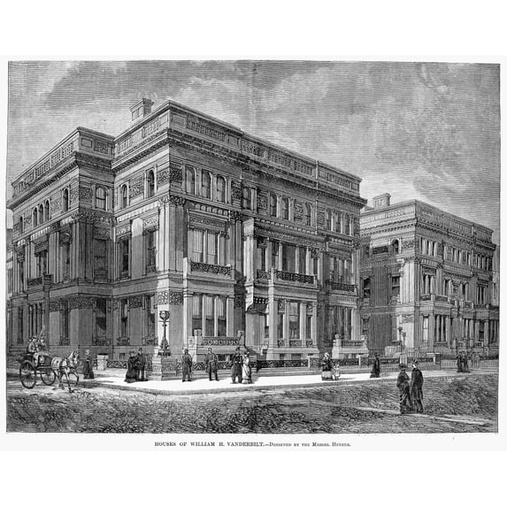 Vanderbilt Mansion. /Nthe William Vanderbilt Mansion On Fifth Avenue, New York City. Line Engraving, 1882. Poster Print by (24 x 36)